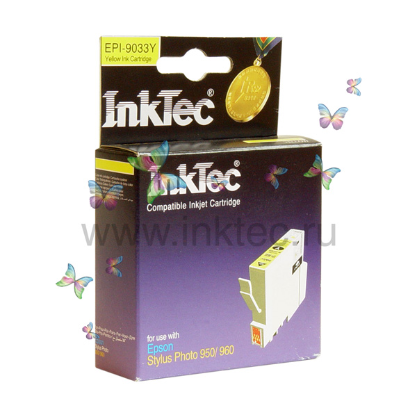 EPI-9033Y Картридж "InkTec" Epson T0334 / Stylus  Photo 950/96 Yellow