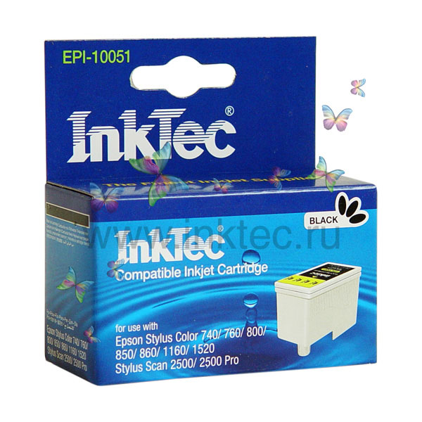 EPI-10051 Картридж "InkTec" Black Cartridge for Epson S020108, S020189, T051, S189108